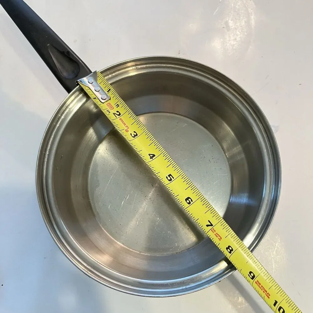 Lustre Craft Cookware Multi-Core 5 Ply Stainless 2qt  8.5” Sauce Pan & Lid USA